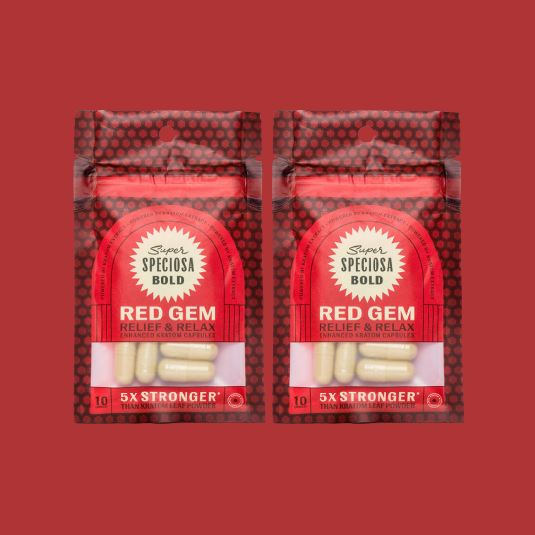 Red Gem Enhanced Kratom Capsules – Super Speciosa