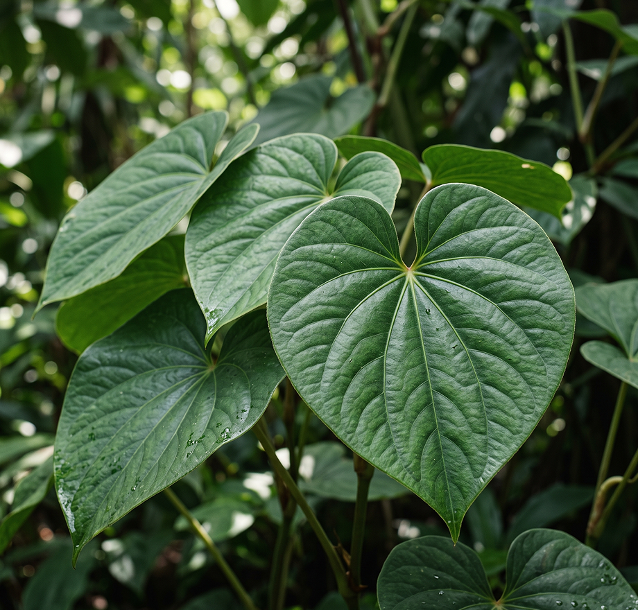 Kava plant leaves