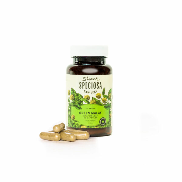 Super Speciosa green malay kratom capsules. Buy premium kratom pills online today!
