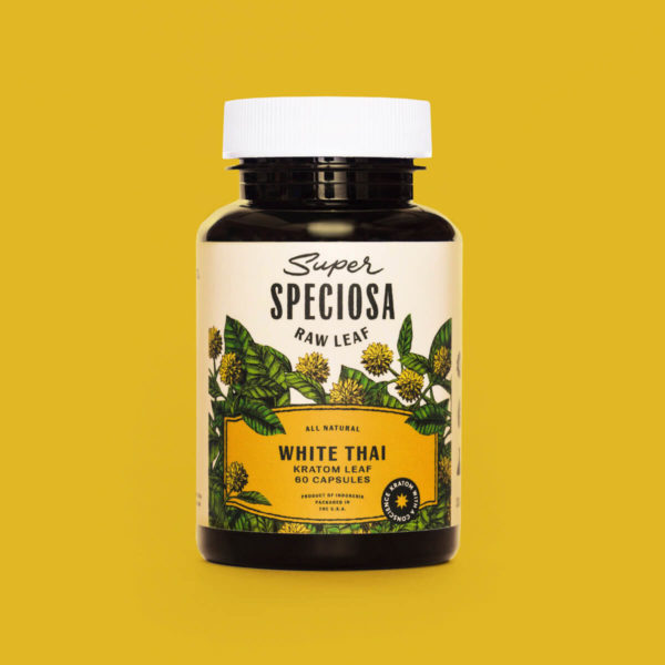 White thai kratom capsules from Super Speciosa. Buy premium kratom pills online.