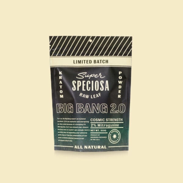 Super Speciosa Special Batch Big Bang 2.0 kratom powder 100g bag