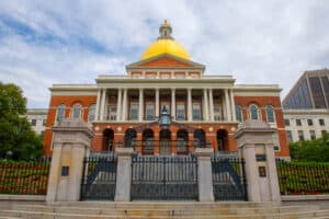 Massachusetts State House, Boston Beacon Hill, Massachusetts MA, USA. Where bill for kratom regulation in Massachusetts takes place.