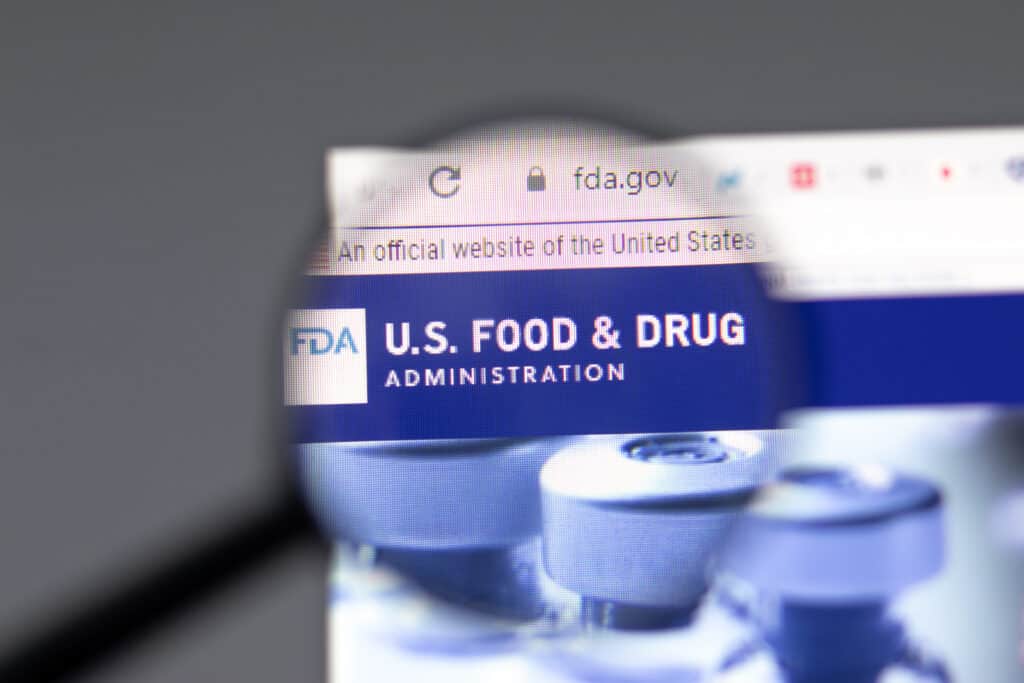 New York, USA - 15 February 2021: FDA US Food and Drug website in browser with company logo, Illustrative Editorial, credit: Postmodern Studio - stock.adobe.com