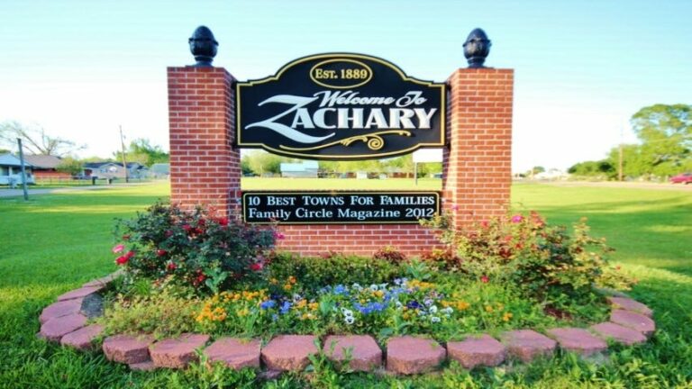 Sign showing “Welcome to Zachary” a town in Louisiana that banned kratom.