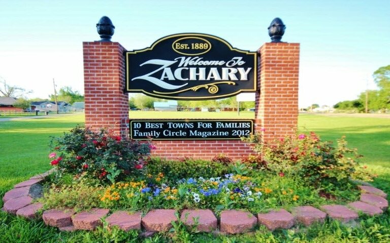 Sign showing “Welcome to Zachary” a town in Louisiana that banned kratom.