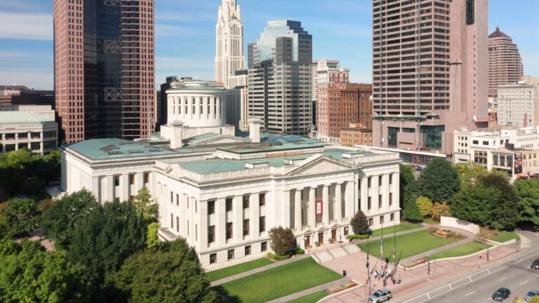 Ohio State House, in Columbus. The Ohio Statehouse is the state capitol building and seat of government for the U.S. state of Ohio, where hearing for Ohio's Kratom Consumer Protection Act took place